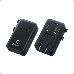 Adaptateur de voyage <span class=keywords><strong>Anker</strong></span> Nano 5 ports avec 2 prises AC, 2 USB A et 2 USB C pour <span class=keywords><strong>20W</strong></span>, contrôle intelligent de la température A9215 - Product Image 1