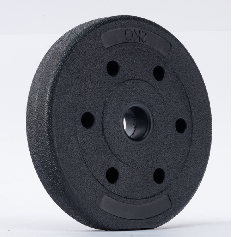 PVC Coated Cement Filled Barbell Weight Plates – Durable Strength Training Plates for Home Gym &amp; Fitness Workouts