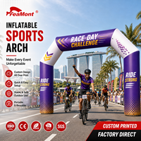 Porte gonflable FEAMONT résistante au vent et étanche pour course de marathon, publicité sur piste, durable et longue durée