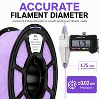 Stock local aux États-Unis : Filament PLA pour imprimante 3D, 1,75 mm, violet lilas, 1 kg, bobine en plastique