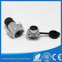 Connecteur industriel automobile IP68 R20 3P broches en cuivre 2-Core 6-Core 9-Core 12-Core 16-Core Butt-Type mâle enfichable en alliage de zinc