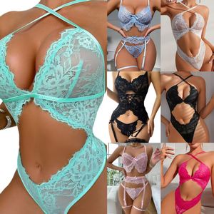 Fabrieksprijs Groothandel Bulk Valentijnsdag Lingerie Verkoper Nighty Sexy 2 Stuk Kant Vrouwen Lingerie Set - Product Image 3