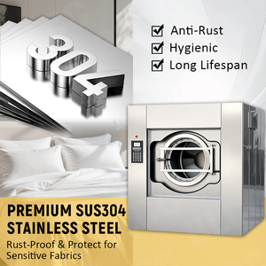 Laveuse industrielle à charge lourde (50-100 kg) avec nettoyage à l'eau chaude, machine à laver et à sécher à double usage - Product Image 2