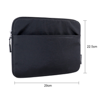 Housse de protection pour ordinateur portable en polyester léger, compatible avec plusieurs tailles, minimaliste, noire, hydrofuge, convertible, unisexe