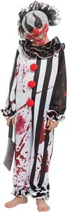 Costume de clown tueur saignant Creations Boy, costume de clown d'horreur pour les fêtes costumées d'Halloween, fête à thème effrayante, Kil - Product Image 3
