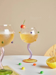 <strong>Wholesale</strong> Custom Blown Lead Free Borosilicate Colored Goblet <strong>Champagne</strong> Coupe Stemware Glasses for Party Wedding - Product Image 4