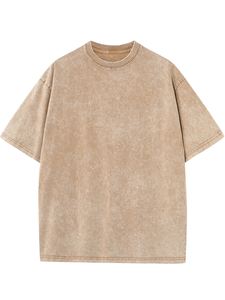 Livraison GRATUITE – T-shirt Oversize en Coton 100% Lavé à l'Acide, Confortable, Style Urbain, Couleur Unie, Tricoté, Vente Flash - Product Image 2
