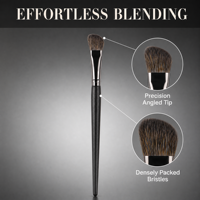 Série Picasso # Pinceau de contouring du nez 201 pour un ombrage précis, poils d'écureuil naturels, manche en bois, tube en cuivre, pinceau de maquillage