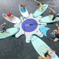 Jooloog Sports nautiques Fitness aquatique Tapis de yoga Station de surf gonflable portable Station de yoga SUP Dock pour le sport