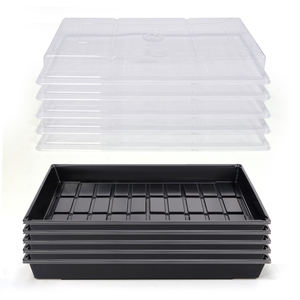 商業用家庭園芸自動給水PEプラスチック製無孔水耕栽培マイクログリーン育苗トレイ湿度調整機能付き - Product Image 1