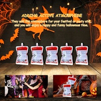 Pochettes de transfusion jetables personnalisées pour fête d'Halloween, tubes vides pour boissons sanglantes, sacs IV, sachets de jus et de boissons