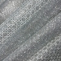 Cuir synthétique PU effet crocodile brillant de 0,9 mm avec motif vague et paillettes imitation, idéal pour la chaussure