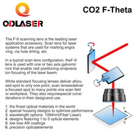 Sistema de Lente de Escaneo F-theta para Láser CO2 de 10.6um con ZnSe CVD de EE. UU., Máquinas de Marcado con Escáner Galvo