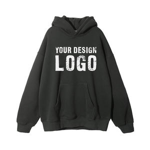 Sudaderas con Capucha Extra Grandes de Color Sólido Básico de Alta Calidad para Hombre, Estilo Casual Urbano, Hombros Caídos, Holgadas, Deportivas - Product Image 2