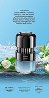 Diffuseur de parfum dynamique pour voiture, type poussoir, diffusion à 360 degrés, désodorisant sans alcool, huile essentielle végétale, arôme automobile