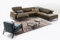 Canapé minimaliste de luxe villa design italien Fauteuil de salon en cuir Canapé pour une personne personnalisé