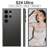Smartphone Original 5G LTE/CDMA S24 Ultra, 16GB+1TB, Pantalla HD OLED de 120Hz, Cámara de 108MP, Doble SIM, Compatible con Francés, Snapdragon 800