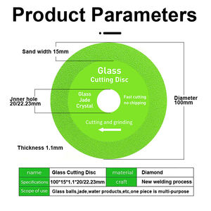<span class=keywords><strong>Plaque</strong></span> de meulage pour <span class=keywords><strong>verre</strong></span> diamanté de qualité industrielle Lame de scie Disque de coupe 4 pouces Brasage OEM pour meuleuse d'angle - Product Image 2