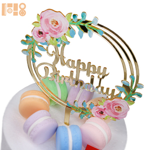 Nouveau Design Miroir Or Joyeux <span class=keywords><strong>Anniversaire</strong></span> Acrylique Gâteau Topper Couleur Impression pour Noël Graduation Pâques Occasions - Product Image 3