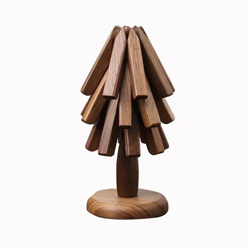 Albero a forma di noce nera in legno di faggio