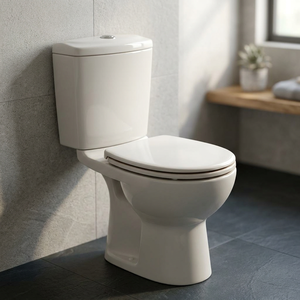 Ensemble WC deux pièces en porcelaine pour salle de bain, avec siège de toilette occidental et asiatique - Product Image 6