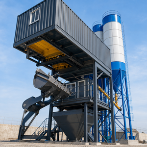 Centrale à béton modulaire HZS180, équipement complet de production de béton avec système de mélange, de convoyage et silo à ciment - Product Image 1