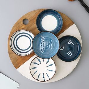 Wholesale 3.5 Inch Nordic Style Soy Dish Creative Hand-Painted Under-Glaze Ceramic Round Dipping <b>Sauce</b> Serving Bowl - Product Image 1