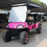 HDK Véhicule utilitaire pour 6 personnes 48V CE Voiturettes de golf électriques 4x4 Pas cher UTV Trolley Car à vendre