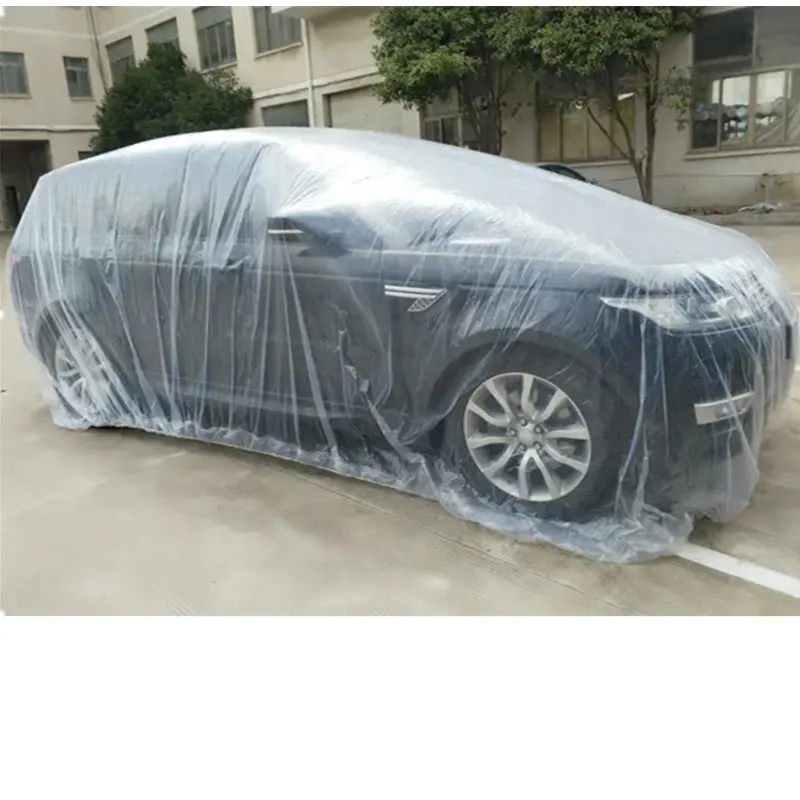 waterproof pe car cover automatic transparent car cover plastic car cover disposable for dust protection