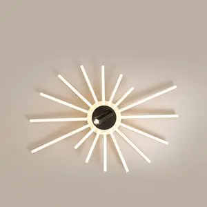Nordique moderne minimaliste salon chambre encastré créatif personnalisé plafond bande led luminaire avec projecteur