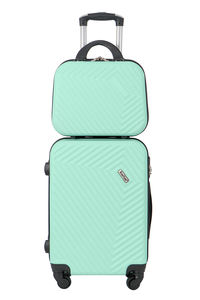 ชุดกระเป๋าถือของผู้หญิงที่ทันสมัยทันสมัยทันสมัยชุดกระเป๋าถือ ABS สีเขียวกระเป๋าเดินทางกันน้ำสำหรับกระเป๋าเดินทางชุด3ชิ้น - Product Image 2