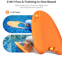 HAGUL X1 Jouet aquatique 2-en-1 pour enfants Planche flottante EPP Pistolet à eau électrique Planche d'entraînement à la natation 4-10 ans