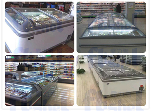 Congelador Comercial con Puerta de Vidrio, Sin Escarcha, Tipo Isla, para Supermercado, Exhibición de Productos - Product Image 4