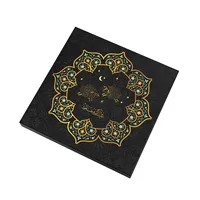 Boîte cadeau rigide carrée en or sur mesure, boîte décorative pour chocolats et biscuits pour l'Aïd/les fêtes islamiques