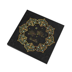 Custom Gold Foil Square Rigid <b>Gift</b> <b>Box</b>, Decorative <b>Eid</b>/Islamic Favor <b>Box</b> for Chocolate & Cookies - Product Image 2