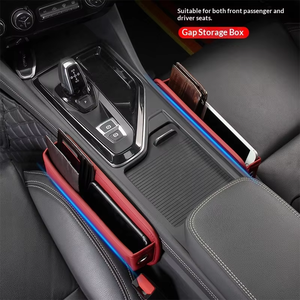 Leather Car <strong>Seat</strong> Gap <strong>Storage</strong> <strong>Box</strong> In-Car Gap Organizer Comprehensive Interior Accessories for Between <strong>Seats</strong> - Product Image 3