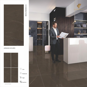 Brecia Ivory 800x1600mm Statuario Marble Look Porcelain <b>Tiles</b> Polished Floor And Wall Collection - Product Image 6