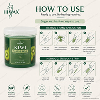 Pâte de cire froide parfumée kiwi OEM 300g 425g sans bande pour épilation, adaptée à tous types de peaux