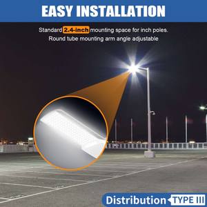 Éclairage de parking extérieur IP65, lampadaire routier 100W 150W 200W, lampadaire LED commercial public en aluminium moulé sous pression - Product Image 4