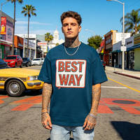 Camisetas de Algodón Blancas Holgadas para Hombre, con Serigrafía Personalizada, al por Mayor, Estilo Urbano