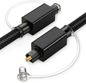 24k Gold Plated Optical Audio Cable Toslink To Toslink Cable Aluminium Alloy Nylon Braid Male To Male For Multimedia