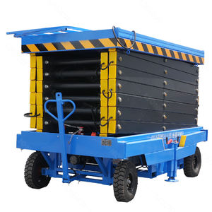 Plate-forme de levage de travail aérien 6-24m haute qualité <span class=keywords><strong>manivelle</strong></span> électrique Mobile ciseaux Mobile levage fret ascenseur - Product Image 6