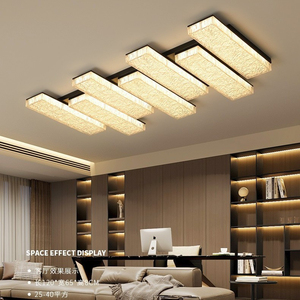 Contemporary Pendant Fan Light LED Switch Control 3500K Warm White Acrylic Cover Wood Base <b>Suspended</b> Design Living Room 3-Year - Product Image 4