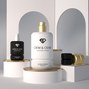 Luxury Custom <b>Empty</b> Irregular Round Perfume <b>Spray</b> <b>Bottles</b> 50ml 100ml Elegant Frosted Glass Perfume <b>Bottle</b> with High End Lids - Product Image 4