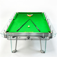 Table de billard chinoise 8 boules, taille standard, pieds en verre aviation, coussinets en acier, ardoise naturelle en pierre bleue pour salle de billard