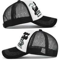 Gorra Trucker Unisex de 5 Paneles Ajustable con Bordado 3D, Hebilla, Visera Plana, Malla de Espuma, Estilo Casual Deportivo para Exteriores Y2K, Cuatro Estaciones