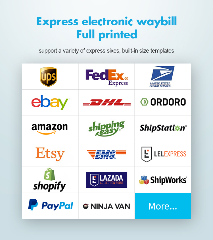 3 Inch 80mm Thermal Label Paper Printers BT Wifi Barcode Printer for Warehouse Management