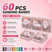 Bandes de ponçage pour perceuse à ongles avec logo personnalisé pour les fournitures de salons de manucure professionnels, fabricant de marques privées