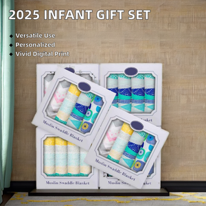 Design personnalisé 2 couches Nouvelle <span class=keywords><strong>couverture</strong></span> élégante en fibre de bambou organique pour bébé avec service à guichet unique - Product Image 4