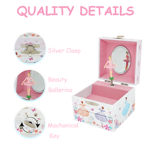 Nuova Scatola Musicale Ballerina Cigno di Jakos in MDF, Contenitore per Gioielli, Regalo Perfetto per Compleanni e Feste di Natale per Bambine - Product Image 3